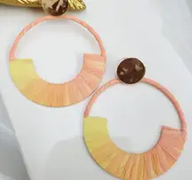 New!  FP Raffia Wrapped Earrings