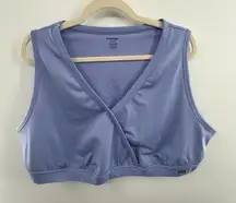 Reebok PlayDry Plus Size 26/28 Sports Bra Yoga‎ Athleisure Crop Top Periwinkle