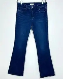 Kut From the Kloth Size 10 Natalie Flare Dark Wash Denim Jeans Classic High Rise