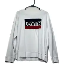 - Levi’s logo graphic sweatshirt, women’s size medium, Crewneck,‎ pull over