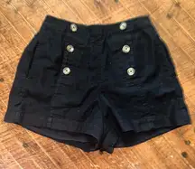 American Eagle linen blend black XXS sailor shorts