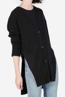 Everlane Black Wool Cashmere Blend Long Button Front Cardigan Sweater Women’s XS