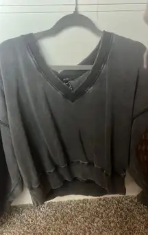 H&M Dark Grey Cropped Pull Over