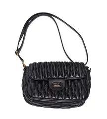 Badgley Mischka Quilted Vegan Leather Crossbody Purse Shoulder Bag Going Out