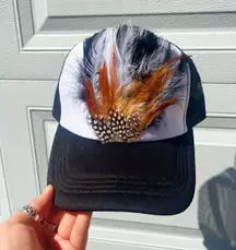 Boutique Western Feather Trucker Hat