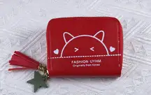 Small Wallet for Women,Cute Mini Zipper Wallet for Girls,Credit Card Holder