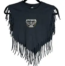 Sturgis 1993 Motorcycle Rally Vintage Y2K‎ Modified Tee Tank Fringed 14-16