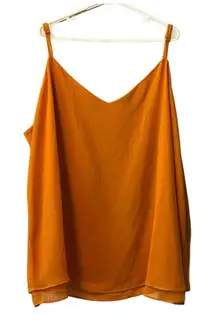 TORRID Size 5 Sophie Sleeveless Swing‎ Top Orange Chiffon Classic Beach Travel
