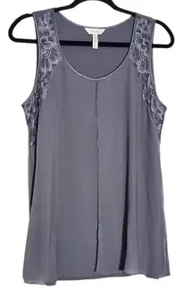 Soma Gray Layered Sleeveless Pajama Top Size Medium
