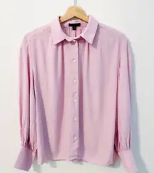 J. Crew Long Sleeve‎ Button Down Shirt with Dress Shirt Collar in Icy Orchid M