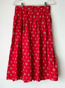 Cambridge‎ Dry Goods sz 12 VINTAGE 100% cotton midi A-line skirt