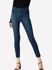 Alana Cropped High Rise Jeans Skinny Dark Blue 29 8