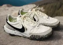 Nike Waffle Racer Crater CT1983-104 White/Black Women's Sneakers Size 10M