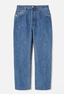 RE/DONE Redone X Levi’s high rise stove pipe jeans in indigo size 26