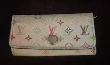 Louis Vuitton key holder white multi colored