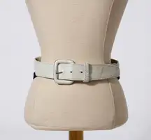 Vintage 80s Leather Colorblock Waist Belt Medium