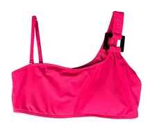 Roxy Womens Small Pink‎ One Shoulder Tortoise Bikini Top Removeable Strap NWT