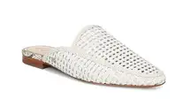 Sam Edelman Cream Elva Slip On Woven Mule Flats