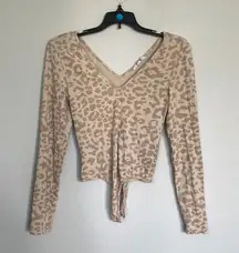 BB Dakota leopard print bodysuit size m