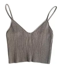 Zara Light Brown Crop Tank Top