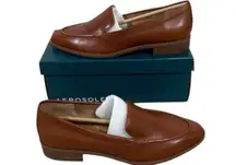 Women's Loafer Size 8 Brown Slip On Flat Round Toe