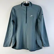 Nike NFL Philly Eagles Dri Fit Half 1/2 Quarter 1/4 Zip Pullover Small Fleece
