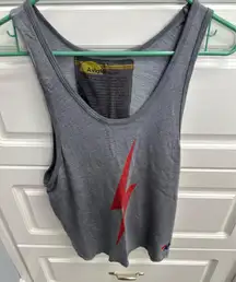 Aviator Nation Tank Bolt Grey Lightning Top, Small