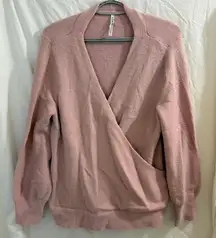 Soma Blush V-Neck Wrap Sweater
