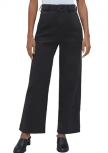 NEW Everlane The Organic Wide-Leg Pant in Black