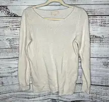 Benedetta B Merino Wool & Cashmere Sweater Boat Neck Med