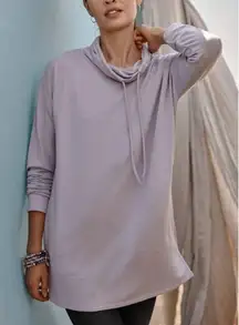 JJILL Pure Jill Gray Brushed–french Terry Cowl-neck Size Small EUC