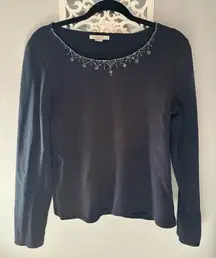 Y2K Casual Corner Navy Black long sleeve 