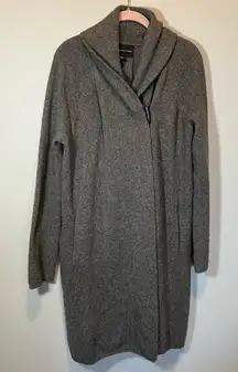 Adrienne Vittadini Women’s Gray Wool Yak Hair Cardigan Sweater Medium