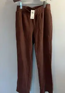 Womens American eagle  XXS brown frayed hem soft lounge sweatpants NEW