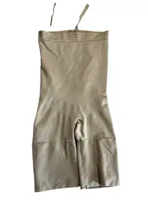 Spanx Size M Sara Blakey Mid Thigh High Waisted Bodysuit Nude