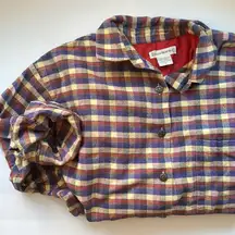 Banana Republic Vintage 90s  oversized plaid button down shirt, size M