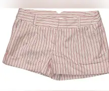 Studio Y Red and White Striped Women Shorts