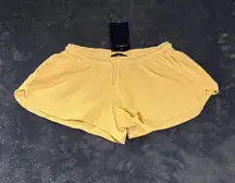 Brandy Melville Butter Yellow Waffle Shorts