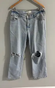 Abercrombie & Fitch Curve Love The Baggy‎ Low Rise Jeans
