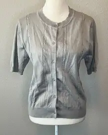 Urban Coco Cable Knit Cardigan Gray Size Medium