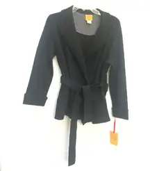 NWT PS SP Petite Small . Wool Jacket Sweater Cardigan Women’s Black