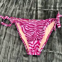 Pink Zebra Print Bikini Bottom Size XL by shade shore