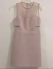 Sheer Pieced Mini Dress