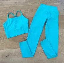 Stori - Legend Cropped Shelf Tank & Leggings in Blue