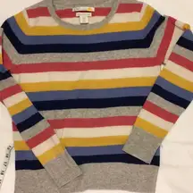 Stripe cashmere sweater- 2 ply