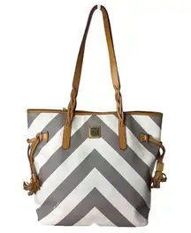 DOONEY & BOURKE Gray and White Large Tote