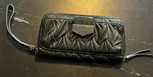 Simply Vera wallet. Black leather wristlet. GUC.