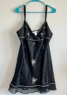 Vintage Morgan Taylor Intimates Dress Whimsigoth Cottagecore Embroidered Floral