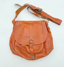 Patricia Nash Heritage Barcelona Saddle Bag Brown Leather Western Boho Purse