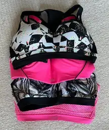 Bundle of 4x Victoria Sport Women's Sweat On Point Sports Bra Size‎ 32D Athletic